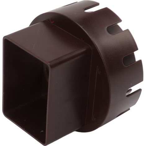 Adaptateur de descente de gouttière en plastique, adaptateur de remplacement, convertisseur de tuyau de descente avec vis, marron, taille S, 2 x 3 pouces (1/5)