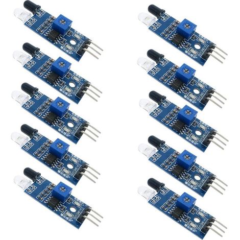 10pcs IR Infrared Obstacle Avoidance Sensor Module for Arduino Smart Car Robot 3-Wire Reflective Photoelectric for Arduino Smart Car Robot (1/4)