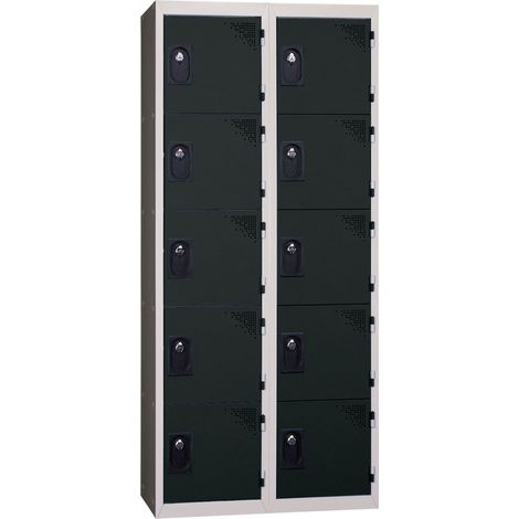 PROVOST - Vestiaire multicases Provost - 2 colonnes, 5 cases par colonne, monobloc en acier