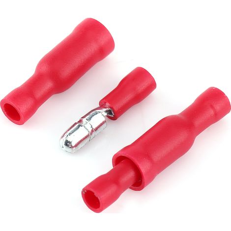 Bornes de connexion de fils isolantes pour voiture et moto (rouge) (1/4)