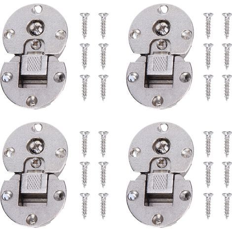 Zinc alloy semi-circular hinge, drop-down door, 90-degree concealed cabinet, 4 pieces/set (1/5)