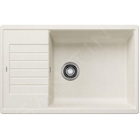 Blanco – Évier en silgranit 1 bac 78x50 cm – Couleur blanc doux – Conception réversible – 527214