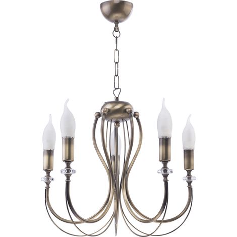 Lampadario MELANI industriale oro antico 5xE14 Jupiter