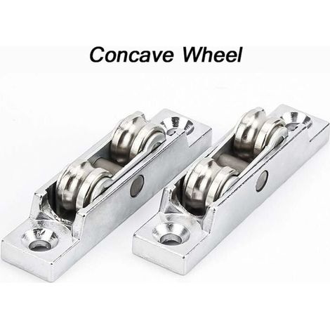 4pcs fenêtre coulissantes Poulie en zinc Matériel en alliage, Convient for porte coulissante et fenêtre Cabinet, Double Balancier Réglage de l'angle de roue-LIAIKI (1/5)