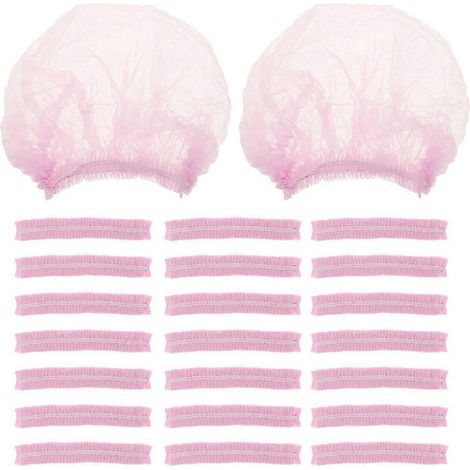 Lot de 100 filets à cheveux jetables en maille non tissée pour le travail et la maison (1/5)