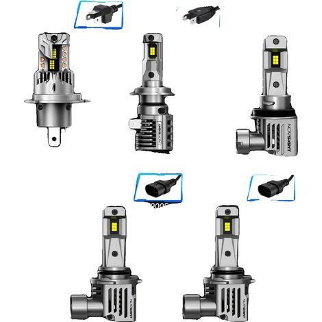 Bombillas LED para faros delanteros, alto flujo luminoso, compatibilidad universal, color plata-a, 9005/HB3 (1/2)