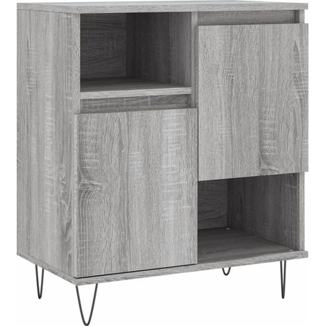 Credenza cassettiera cassettiera mobile contenitore organizer cucina soggiorno soggiorno Sonoma 60 x 35 x 70 cm derivati del legno grigio 020036397