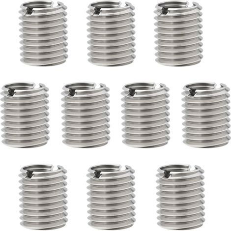 Set of 10 M10 x 1.25 Male to M8 x 1.25 Female Stainless Steel Conversion Reducer Nuts for Automotive Lamps (1/5)