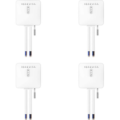 Lot de 4 thermostats intelligents Tuya ZigBee pour radiateurs chauffants à fil pilote, avec contrôle à distance de la consommation électrique. (1/5)
