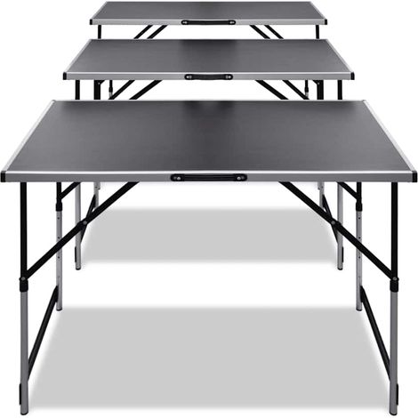 vidaXL Mesas de empapelar plegables de altura ajustable 3 unidades (1/2)