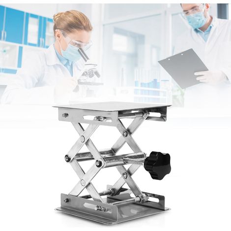 Plateforme de levage en acier inoxydable 100x100mm pour laboratoire