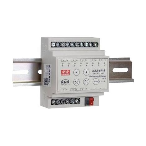 Actuador universal 8 canales Mean Well kaa-8r-10s compatible KNX