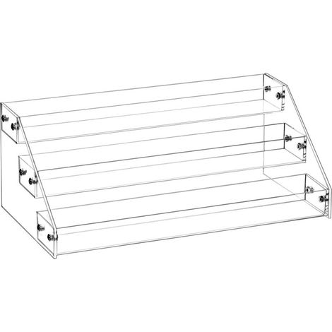 Présentoir Acrylique à 3 Niveaux, Présentoir Transparent pour Cupcake, Parfum, Bijoux, Figurines, Épices (31 x 16.2 x 11.6 cm) (1/5)