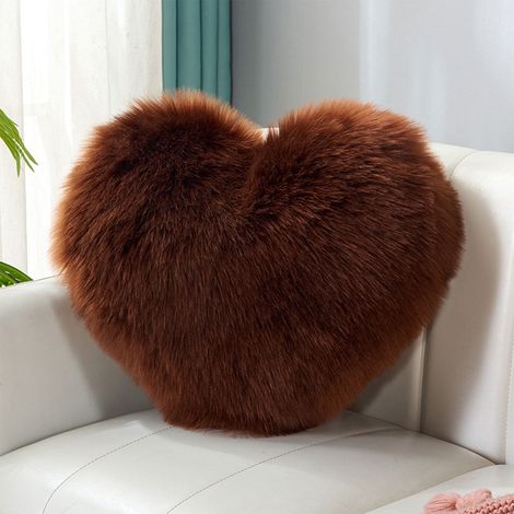 Coussin En Forme De Cœur - 40 x 30 cm - Polyester - Décoration Intérieure Chambre Salon - 1 Pièce (1/5)
