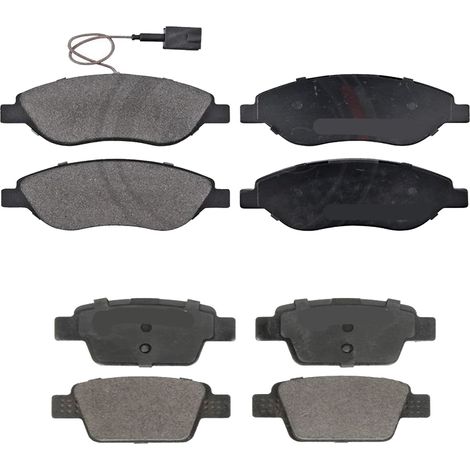 KIT PASTIGLIE FRENO ANTERIORI E POSTERIORI compatibile con Alfa Romeo MITO / PASTIGLIE FRENANTI AUTO OEM FDB1468,FDB1469 / SOSTITUZIONE DIRETTA / BASSA POLVERE / SILENZIOSO