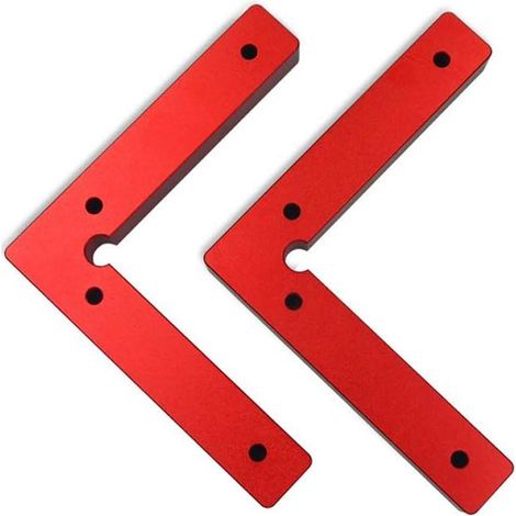 Juego de 2 abrazaderas de ángulo recto de aleación de aluminio, 90 grados, 119 x 119 mm, para carpintería.