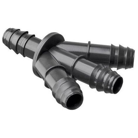 Raccord Cannelé Y - 3 Voies - Ø16 mm - Pour Micro Irrigation - Raccord Arrosage Enterré (1/2)