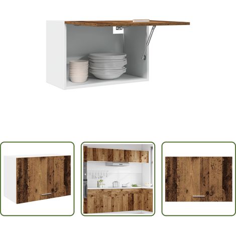 Rangement mur - Armoire suspendue "Lyon" Bois ancien 60 x 31 x 40 cm Bois d'ingénierie (1/5)