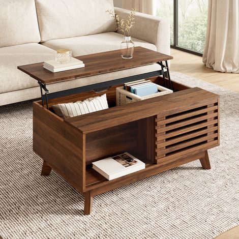 Tavolo salotto con piano alzabile MDF 90 cm OKMYHOME (1/5)