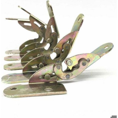 Charnière Pliante Cachée - Fer Nickelé - Rotation 180 Degrés - Pour Meubles En Bois - Lot De 2 (1/4)