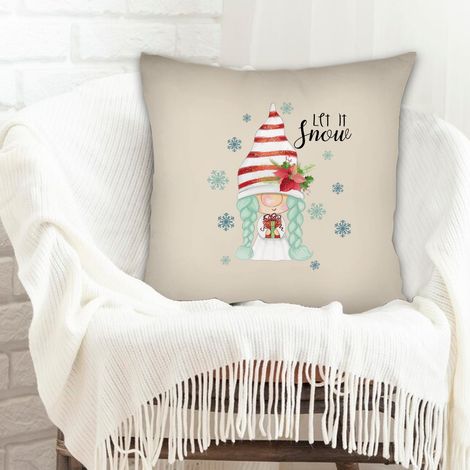Housse de coussin carréedéhoussable pour canapé lit chaise décoratif de ferme la saint-valentin (1/5)