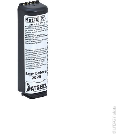 Pile alarme lithium 3.6V 2.7Ah – Compatible DAITEM/LOGISTY BATLI28 – Longue durée de stockage – Contacts plaqués or – Batsecur