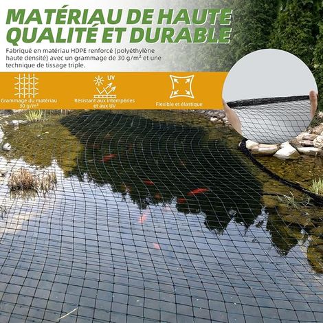 protection net made of robust and UV-resistant material, fine mesh net for bird protection (pigeons, herons) on the pond, chicken coop and balcony (4 x 5 (1/3)