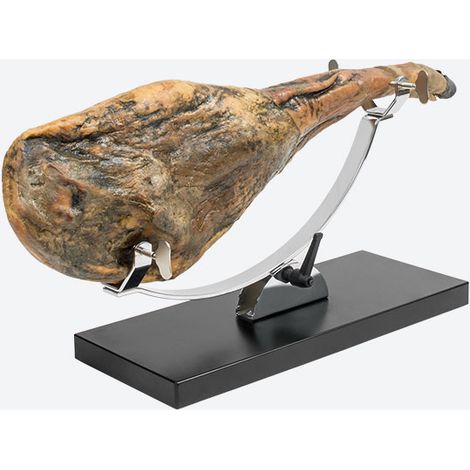 Porte-jambon en bois de wengé – Support robuste pour jambon – Design élégant pour cuisine – Stabilité et sécurité lors de la coupe – Buarfe (1/5)