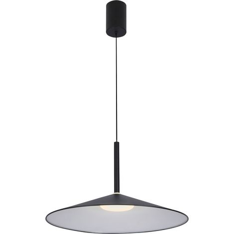 Lampada sospensione cono nero LED 16W Sardena Italux (1/2)