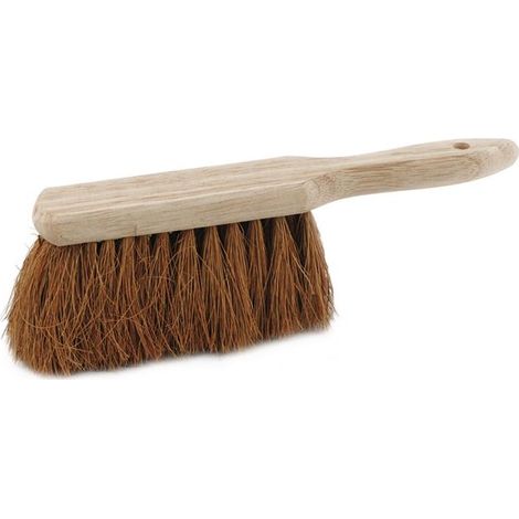 Brosse à main en noix de coco, L.280mm avec dos en bois (1/2)