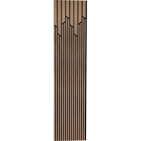 Panneau mural acoustique - Finition bois naturel foncé - Pack de 3,17 m² - Lot de 2 pièces - NAVIA (1/3)