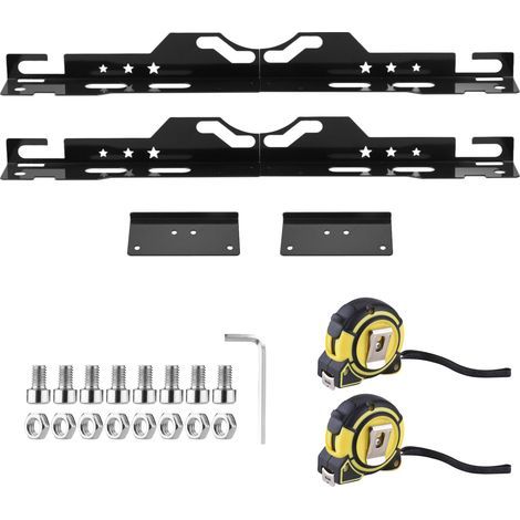 Zoternen Outils d'alignement des roues avec 2 bandes de mesure, orteils automobiles pour une utilisation à domicile, kit d'outils de voiture en acier inoxydable noir (1/5)