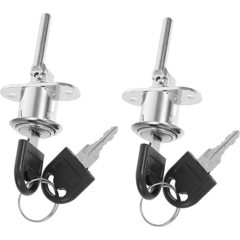 Cadenas à clé pour armoire, bureau et maison, triple verrouillage (1/5)