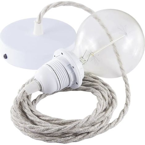 Lampe suspension Creative Cables tn01 câble textile 50 cm (1/3)