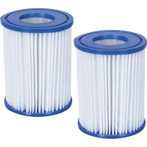 Lot de 2 pour cartouches Bestway filtre de piscine dacron I-Ø8 cm x 9 cm-Cartouche filtrante Type I-Facile à installer (1/4)