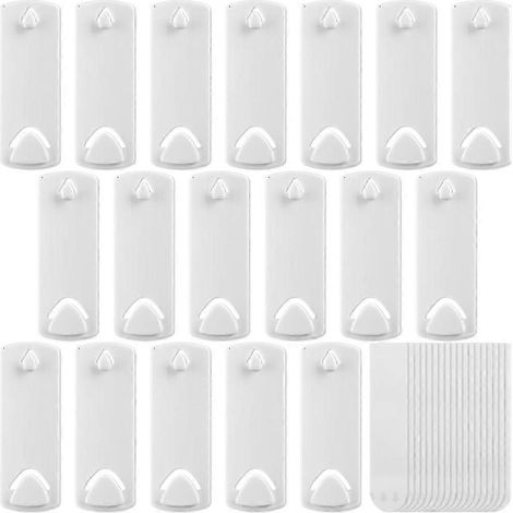 Lot de 18 crochets pour tableaux, crochets en dents de scie avec bandes adhésives amovibles, pour accrocher vos tableaux sur une table. WHBYV (1/4)