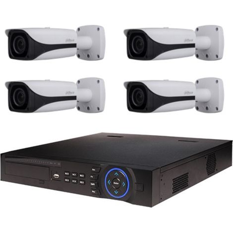 Kit de Vidéosurveillance Dahua Enregistreur DVR et 4 Caméras Box Analogiques HDCVI PTZ
