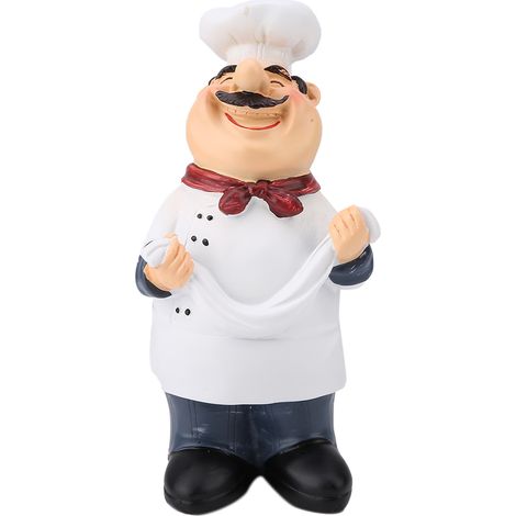 Figurine Chef Vintage Américain Décor Café Restaurant Maison Résine (71110-02) (1/5)