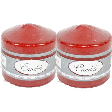 Candela rossa addobbi natalizi per decorazioni di natale addobbo 10cm set da 2 negozio casa molto belle e particolari (1/5)