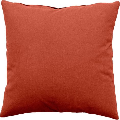 Coussin Déco Uni Déhoussable "Panama" 60x60cm Terracotta