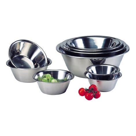 Bassine à pâtisserie à fond plat inox 24 cm (1/2)