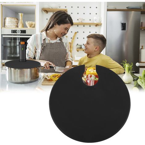 Couvercle en silicone noir pour cuisson sous vide, compatible avec la précision culinaire (1/4)