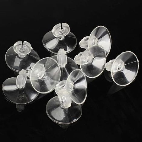 Lot de 10 ventouses pour aquarium, compatibles avec les tuyaux d'air de 4/6 mm. (1/3)