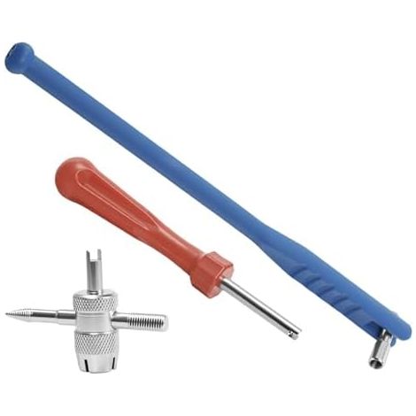 Outil de démontage pour tige valve - Clé D'Extraction Métallique Kit Réparation Pneus 3 Pièces Pour Voiture Camion SUV Véhicule Remorque Vélo Moto Quad Équipement Agricole Atelier Garage (1/5)