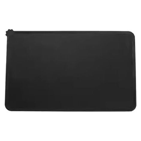 QORVA-Tapis de table pour gamelle d'animal de compagnie - Coussin pour chien - Tapis de table pour animaux de compagnie - Tapis de table noir pour animaux de compagnie - Tapis de table en silicone noi (1/4)