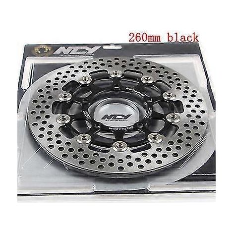 Disque de frein arrière flottant universel en alliage d'aluminium pour moto - 260 mm, diamètre extérieur 200 mm, 220 mm, 260 mm - 3 types - 1 pièce - Noir (1/5)