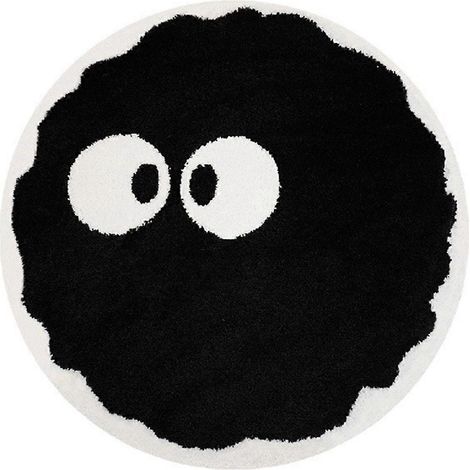 Tapis rond à motifs de dessins animés, antidérapant et absorbant, pour la maison, B (1/4)