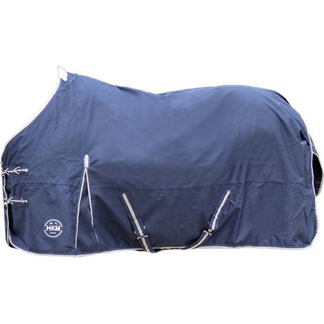 105 cm, Marineblau 6900: Wasserdichte Paddockdecke mit Kragen aus 600 Denier Außenstoff sporcorepellent und langlebig Eco Light Summer Modell (1/5)