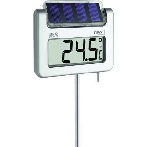 TFA Dostmann Avenue Solar Garten-Thermometer Silber 30.2026 (1/3)