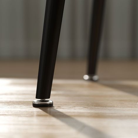 Esstisch für 4 Personen, 110 cm Nordischer Rechteckiger Küchentisch mit Stahlbeinen für Wohnzimmer und Esszimmer, Eiche (1/5)